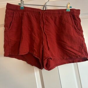 a.n.a Women's Drawstring Casual Shorts - Red
